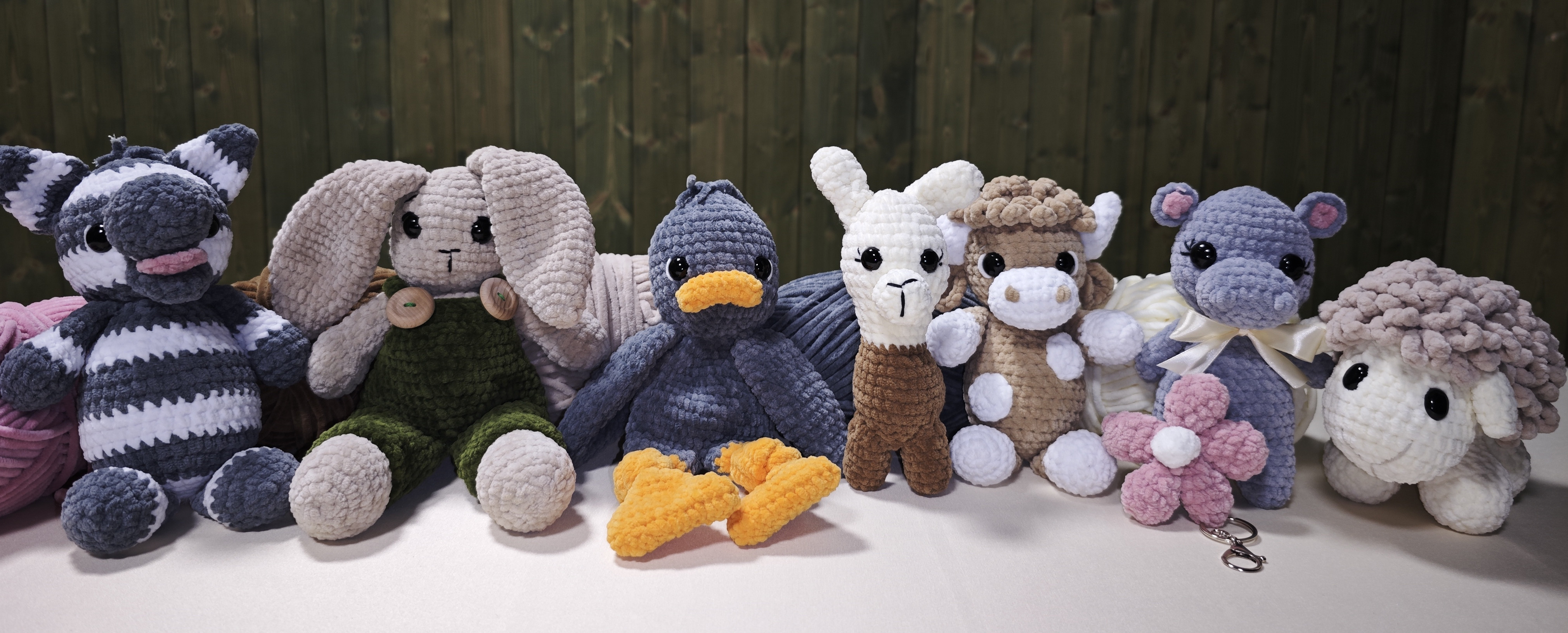 Állatfigurák horgolása zsenília fonallal