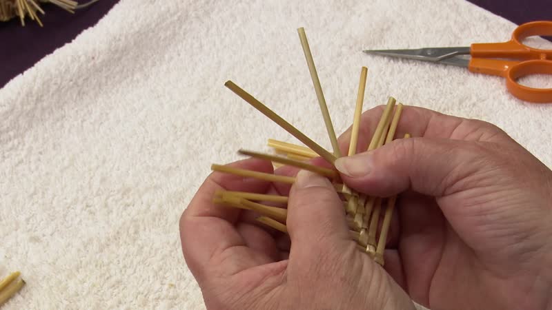 Szalmafonás - Karácsonyi ajtódísz 3.