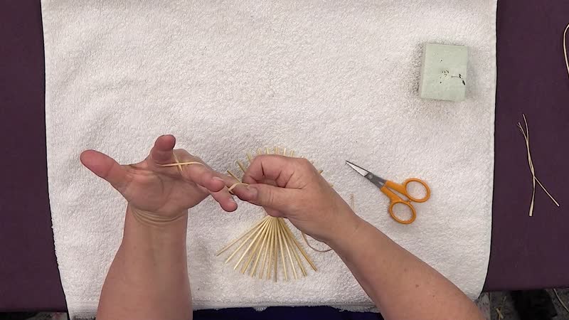 Szalmafonás - Karácsonyfadíszek, hímelt csillag