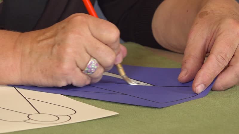 Papír, karton - Angyalkás kirakó készítése